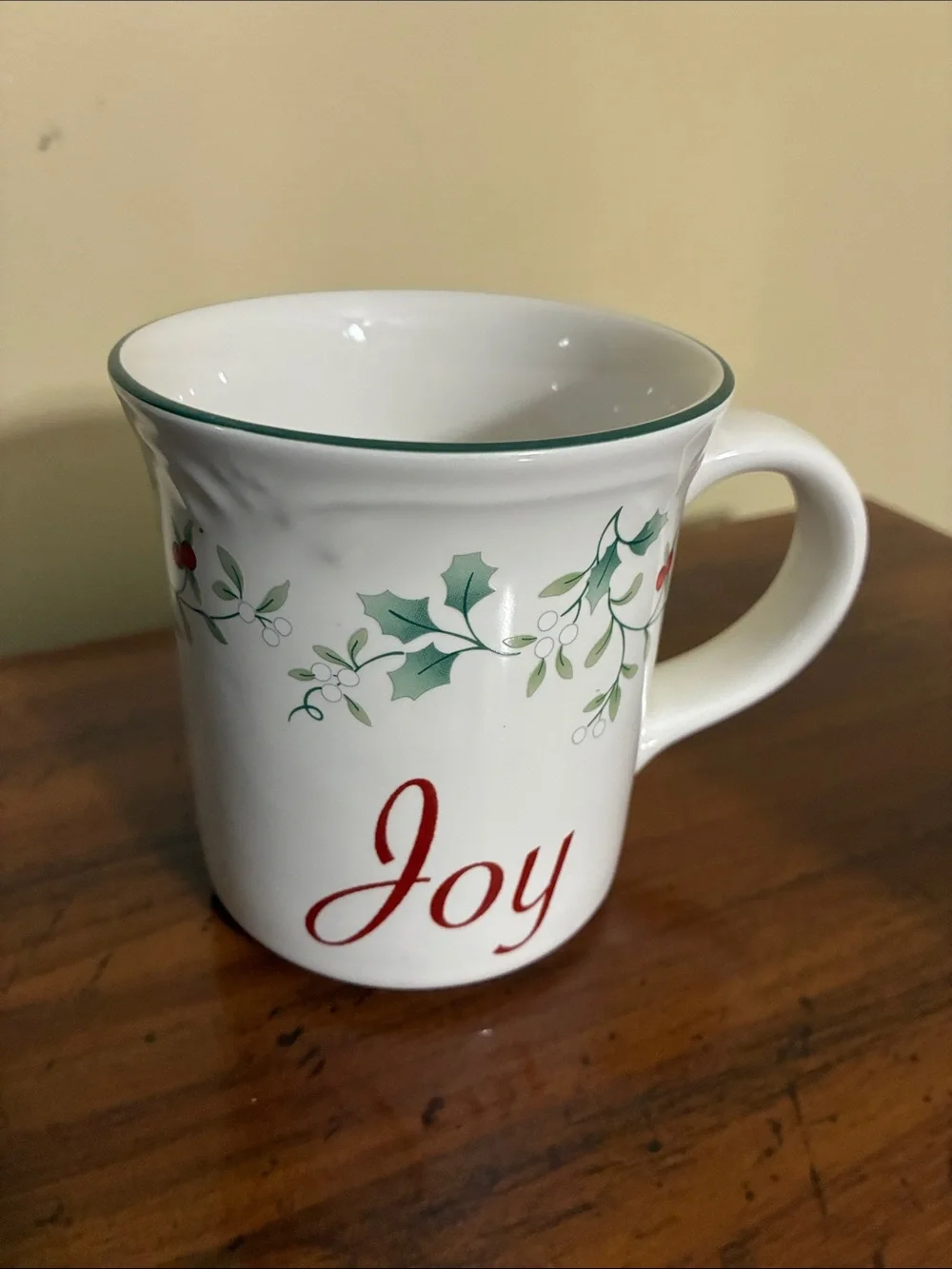 Pfaltzgraff Winterberry PEACE & JOY Mugs & Saucers - Picture 7 of 10